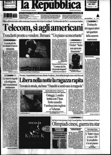 Il lunedì de La repubblica